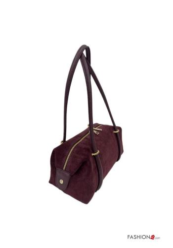 Bolso de Cuero Genuino con cremallera con bandolera - ph 3