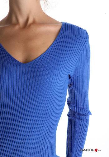 Ribbed Dress with v-neck - ph 3