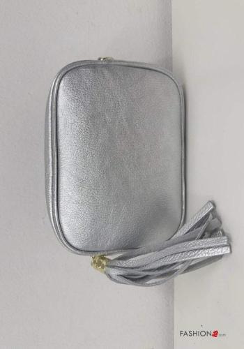 Bolsa de hombro de Cuero Genuino con cremallera con bandolera - ph 2
