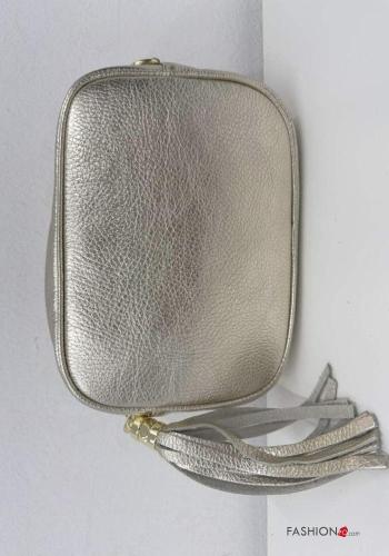Bolso de Cuero Genuino con cremallera con bandolera - ph 3