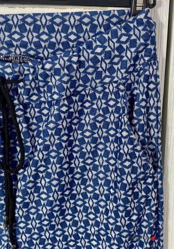 Pantalone Fantasia geometrica con elastico con tasche con coulisse - ph 3