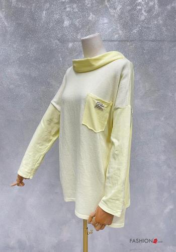 Langarmshirt aus Baumwolle mit Taschen mit Kapuze - ph 2