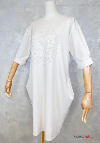 Robe Imprimé écrit avec poches - ph 2