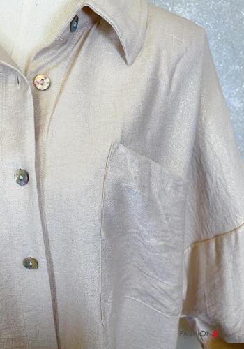 Chemise à noeud avec poches manches à trois-quarts - ph 5