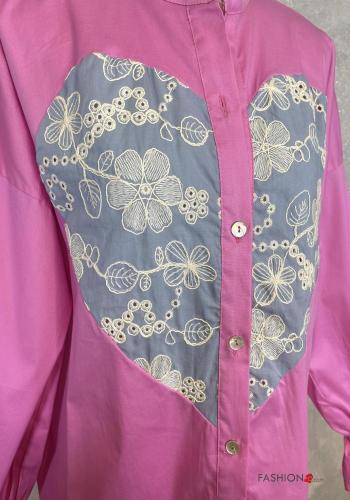Camicia in Cotone Fantasia cuore con bottoni - ph 4