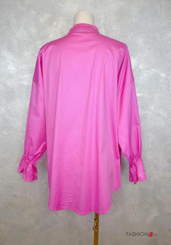 Camicia in Cotone Fantasia cuore con bottoni - ph 5