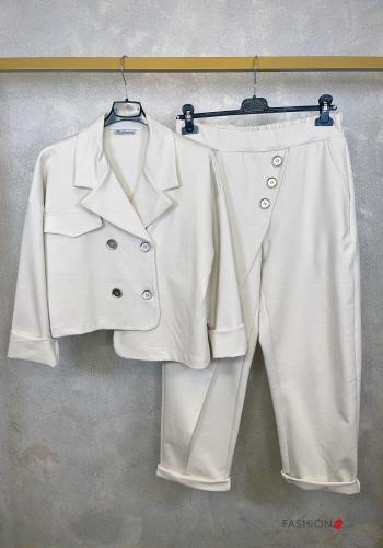 Traje de mujer con bolsillos con botones con elástico - ph 2
