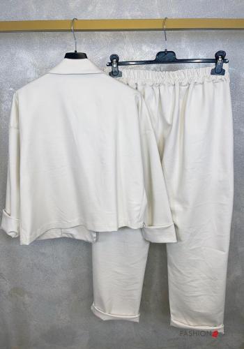 Traje de mujer con bolsillos con botones con elástico - ph 3