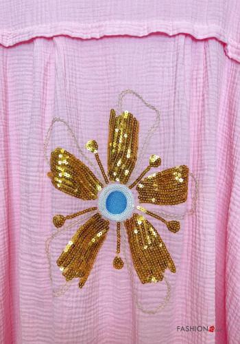 Camicia in Cotone maniche lunghe con colletto con paillettes con bottoni - ph 4