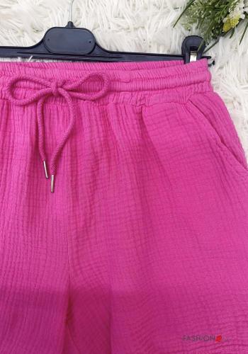 Pantaloncino Short in Cotone con tasche con elastico - ph 2