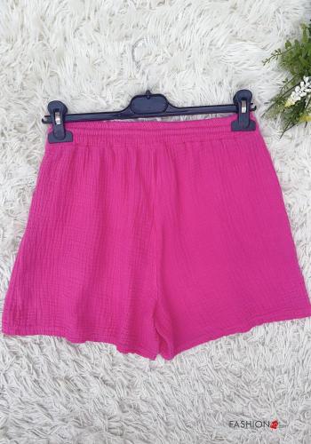 Pantaloncino Short in Cotone con tasche con elastico - ph 3