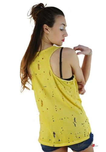 Canotta in Cotone strappati con tasche - ph 2