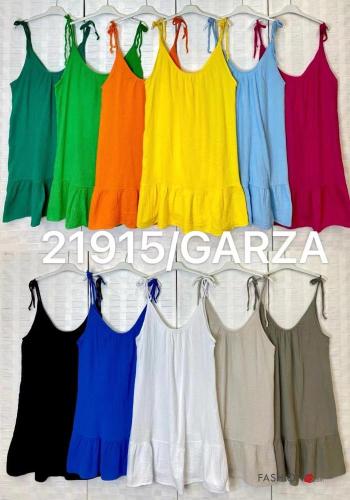 Abito in Cotone senza maniche corto con balze - ph 4