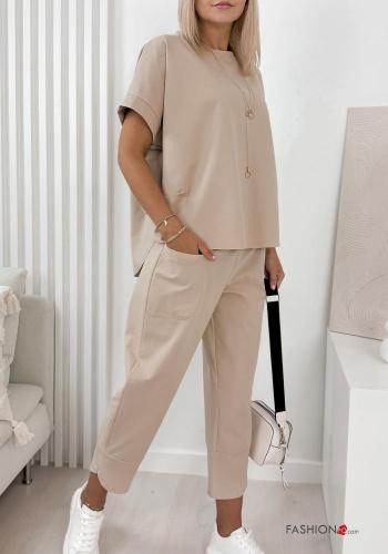 short sleeve Cotton Co-ord with pockets - ph 3