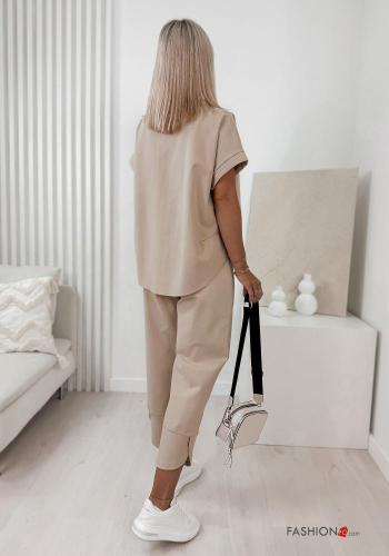 short sleeve Cotton Co-ord with pockets - ph 4