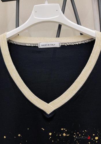 heart motif Long sleeved top with v-neck - ph 4