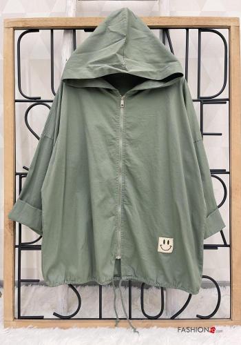 Cotton Jacket with zip with hood - ph 3