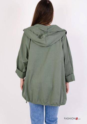 Giacca in Cotone con zip con cappuccio - ph 3