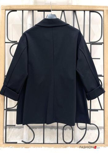 long sleeve Cotton Blazer with buttons without lining with rhinestones - ph 4