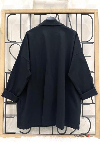 Bedrucktes Blazer aus Baumwolle mit Knöpfen mit Taschen - ph 3