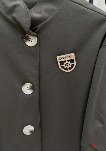 Cotton Jacket with buttons 3/4 sleeve - ph 3