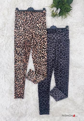 Tiermuster Leggings mit gummizug - ph 3