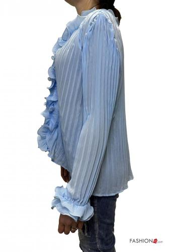 plissiert Bluse mit V-Ausschnitt - ph 3