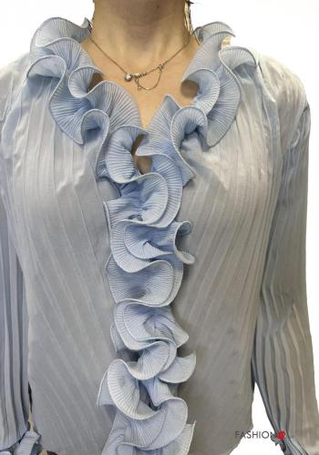 plissiert Bluse mit V-Ausschnitt - ph 4