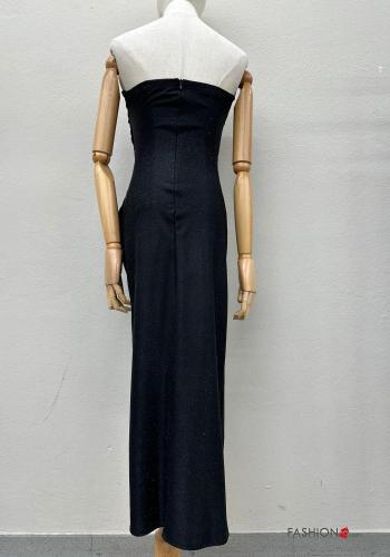 Abito lurex lungo con zip con spacco - ph 2