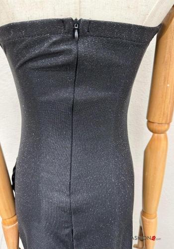 Abito lurex lungo con zip con spacco - ph 5