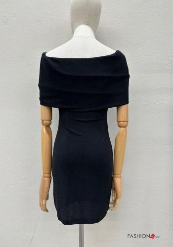 Abito lurex corto scollo alla bardot - ph 2