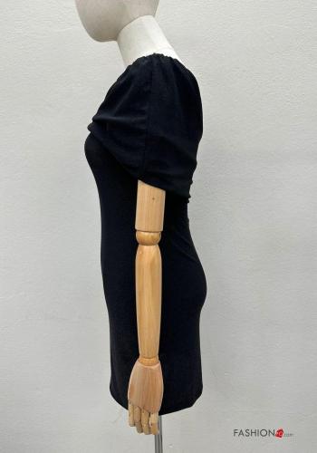 Abito lurex corto scollo alla bardot - ph 3