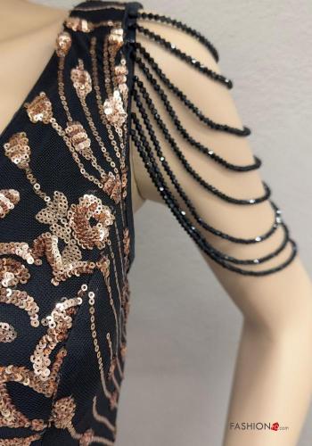 Abito tulle Fantasia jacquard con paillettes - ph 6