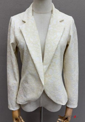 Embroidered lace trim Blazer - ph 2