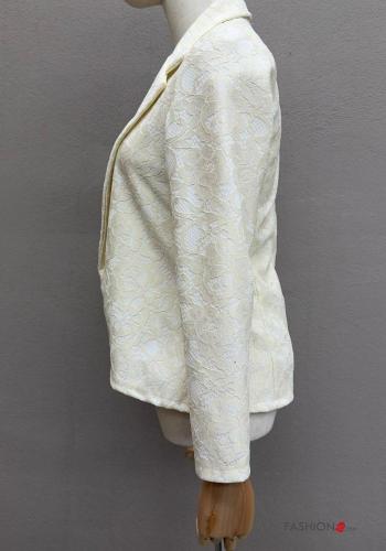 Embroidered lace trim Blazer - ph 3
