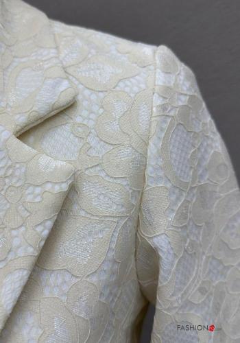 Embroidered lace trim Blazer - ph 4