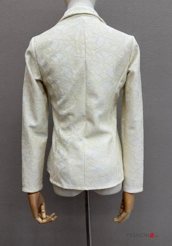 Embroidered lace trim Blazer - ph 5