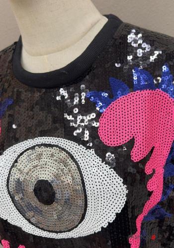 Kunstmuster Kleid aus Baumwolle mit Pailletten - ph 5
