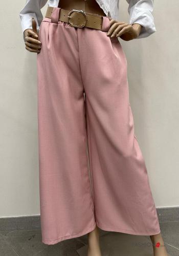 wide leg Hose mit Gürtel mit Taschen - ph 2