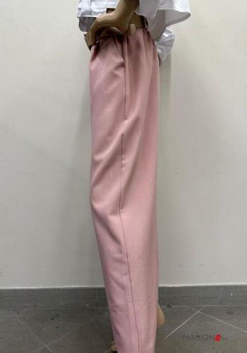 wide leg Hose mit Gürtel mit Taschen - ph 4