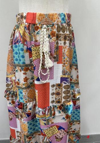 long Skirt with flounces with elastic - ph 2