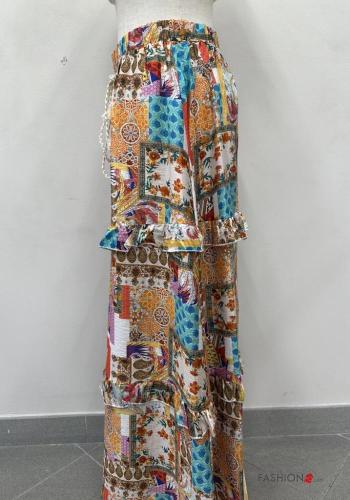 long Skirt with flounces with elastic - ph 4