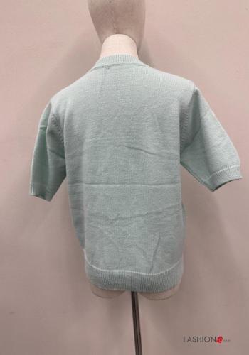 Floral short sleeve crew neck Sweater - ph 5