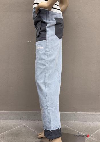 Jeans in Cotone con coulisse con tasche con zip - ph 3