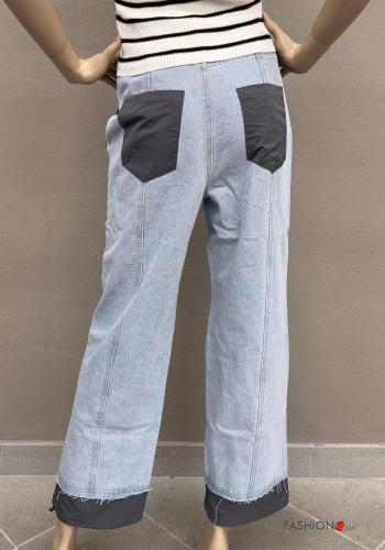 Jeans in Cotone con coulisse con tasche con zip - ph 4