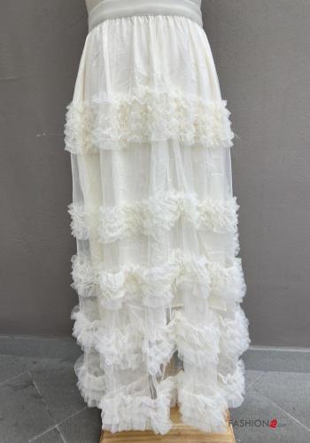 Jupe tulle longue à volants avec élastique - ph 2
