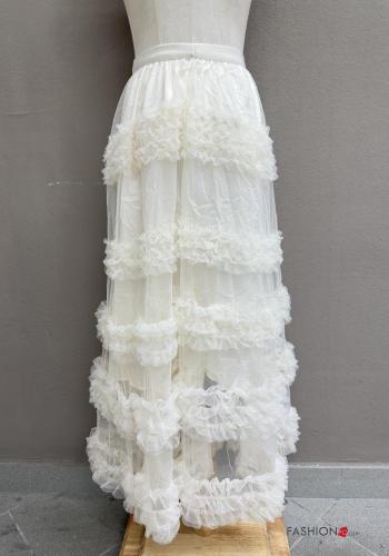 Jupe tulle longue à volants avec élastique - ph 3