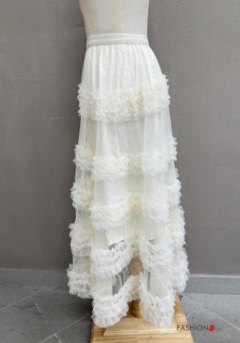 Jupe tulle longue à volants avec élastique - ph 5