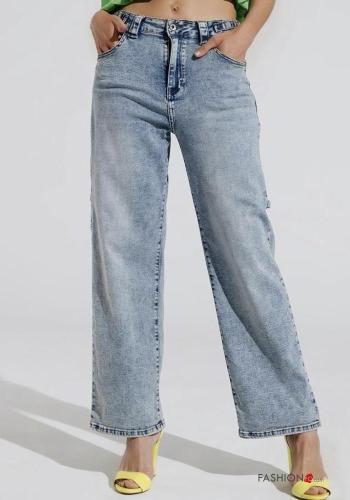 with buckle Cotton Jeans with buttons with zip - ph 2