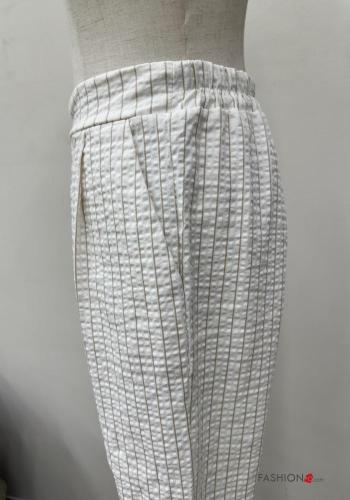 Streifenmuster Hose aus Baumwolle mit Taschen mit gummizug - ph 4